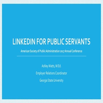 Linkedin for Public Servants