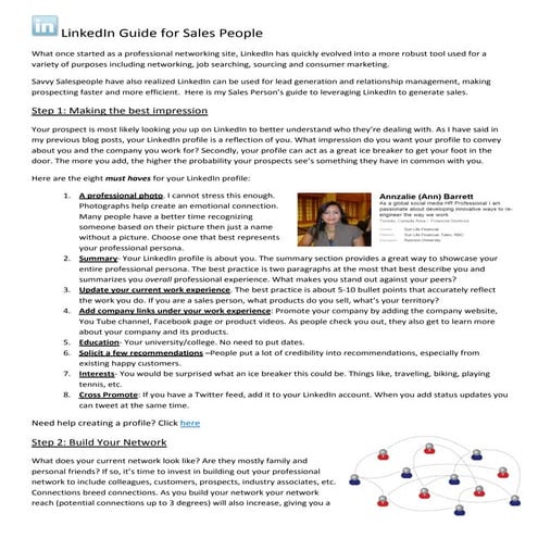 Linked in for Salespeople