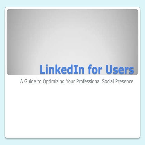LinkedIn for Users