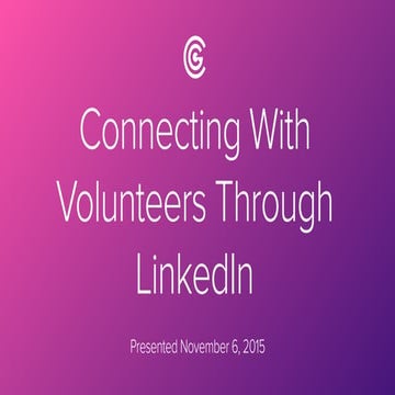 Connecting With Volunteers Through LinkedIn