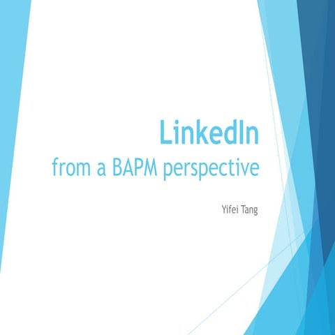 LinkedIn from a BAPM perspective 