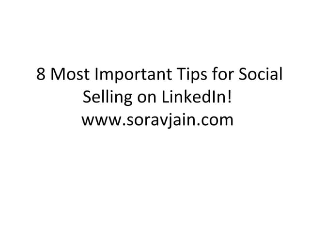 Social Selling on LinkedIn