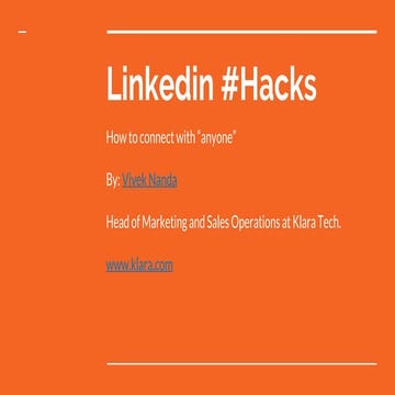 Top Linkedin #hacks for Lead Generation