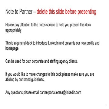 LinkedIn Intro - Partner Portal