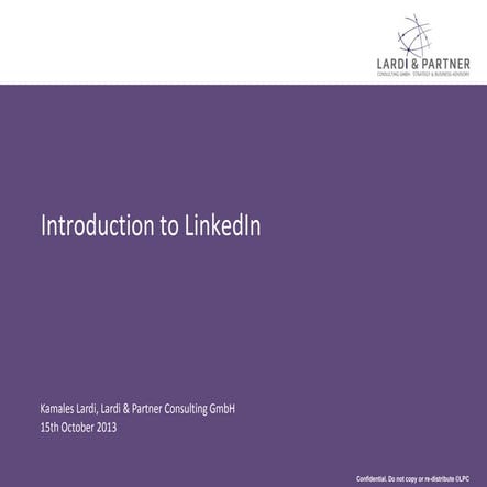 Introduction to LinkedIn for business