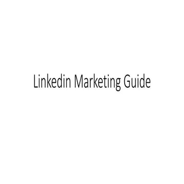 Linkedin marketing guide-How to marketing on Linkedin