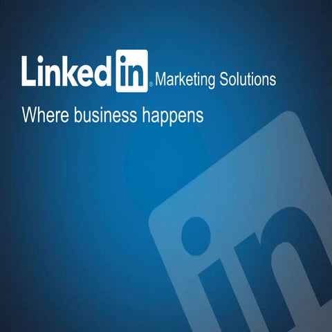 LinkedIn Marketing Solutions 2013