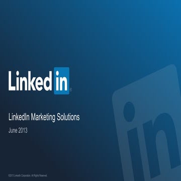 Linked in marketing solutions media kit 2013 (pl)