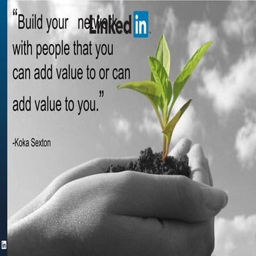 The Value of Your Linkedin Network | PPTX