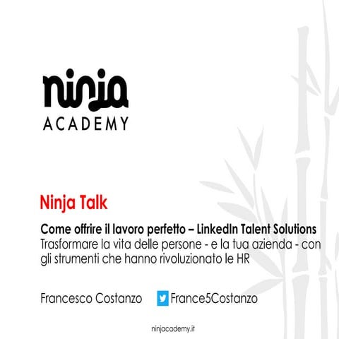 LINKEDIN TALENT SOLUTIONS: scopri il Webinar Ninja Academy