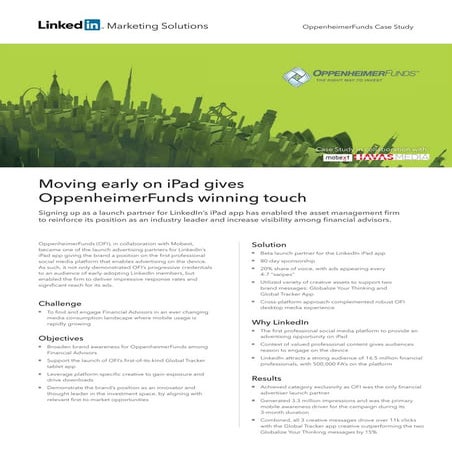 Linked in oppenheimerfunds case study 2013