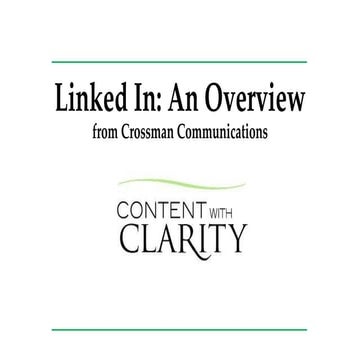 Linked in overview presentation