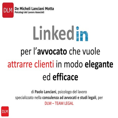 Linkedin per avvocati | PPTX