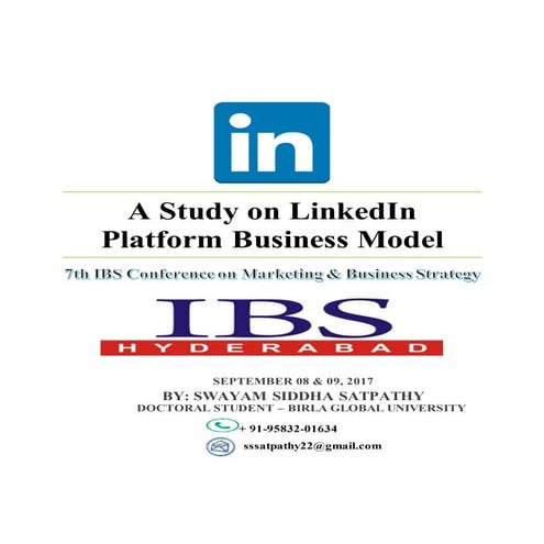 A Study on LinkedIn Platform Business Model