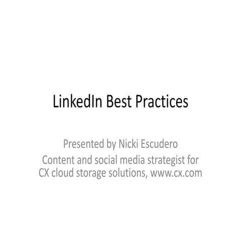 Best Practices for LinkedIn