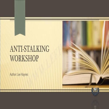 Anti-Stalking presentation