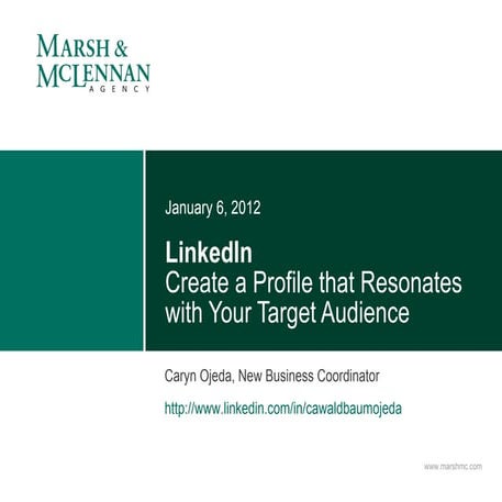 Linked In Profile Power Point