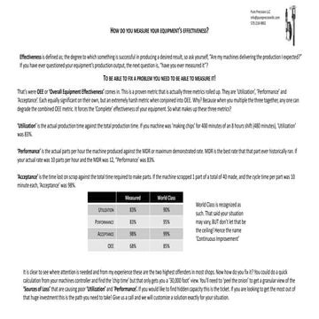OEE - The Final Metric - Pure Precision LLC