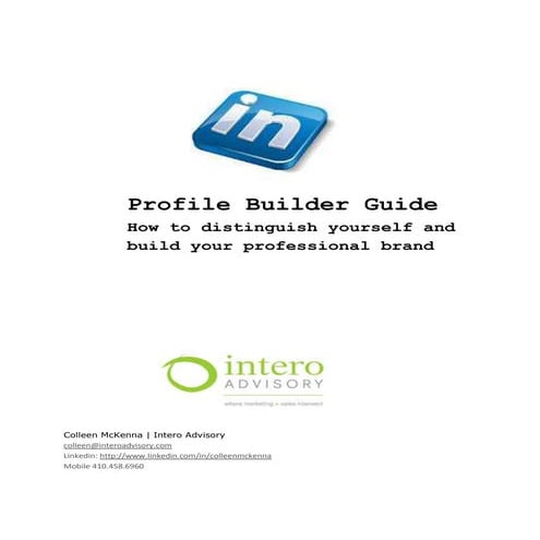 LinkedIn Profile Builder Guide 12.11