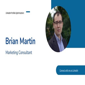 Linkedin Profile Optimisation - Presentation