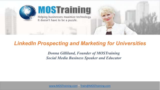 LinkedIn Prospecting for Universities