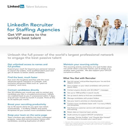 LinkedIn Recruiter for Staffing Agencies