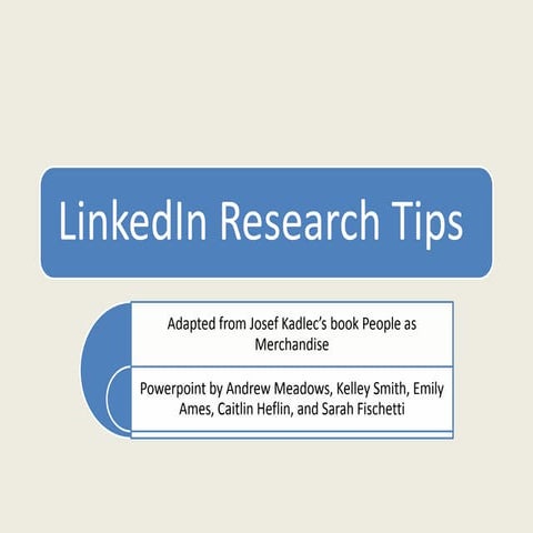LinkedIn research tips
