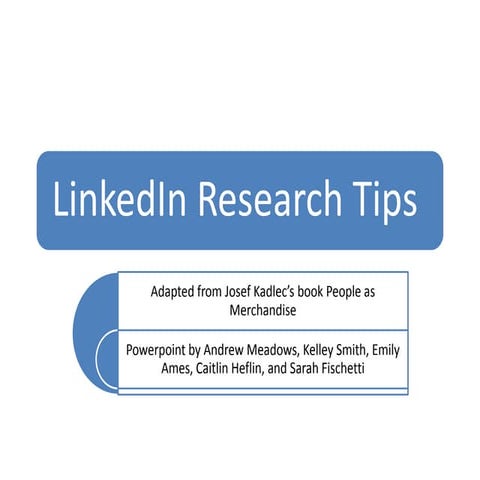 Linked in Research Tips
