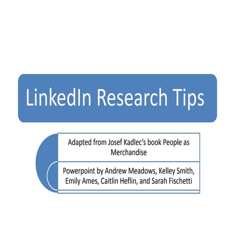 Linked in research tips