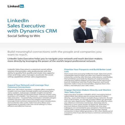 LinkedIn Sales Solutions & Microsoft Dynamics