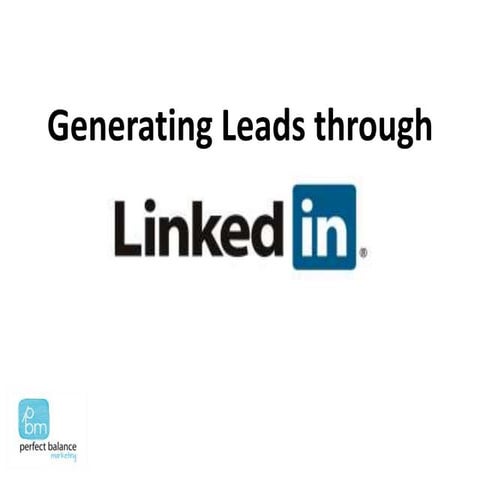 Generating leads from LinkedIn 2013