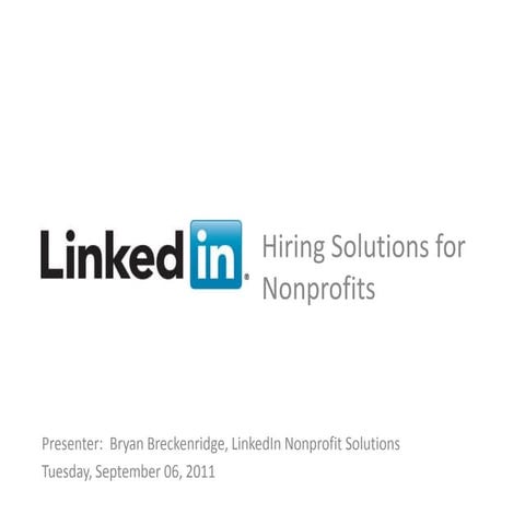 LinkedIn Hiring Solutions Nonprofit are Using.
