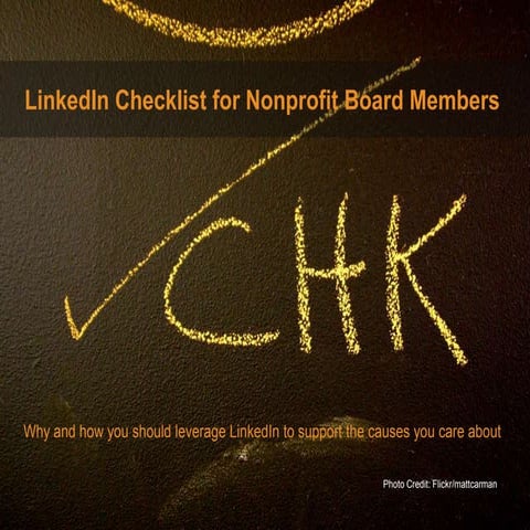 LinkedIn Tips for Nonprofit Board Members