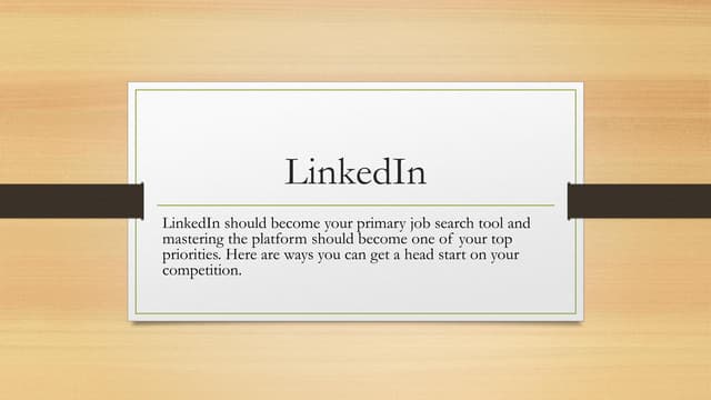 Linked in tips research
