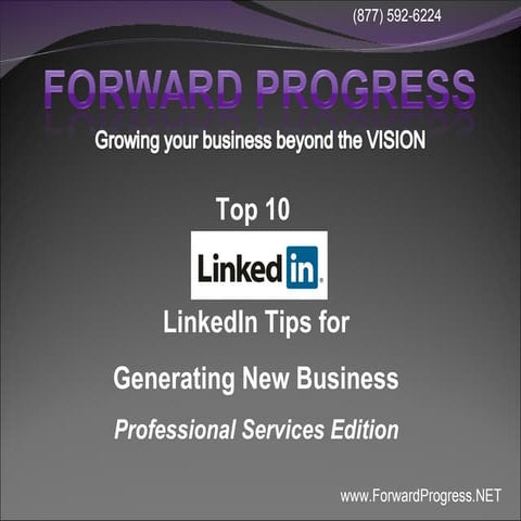 Linked In Top 10 Tips For Generating New Business Tdl