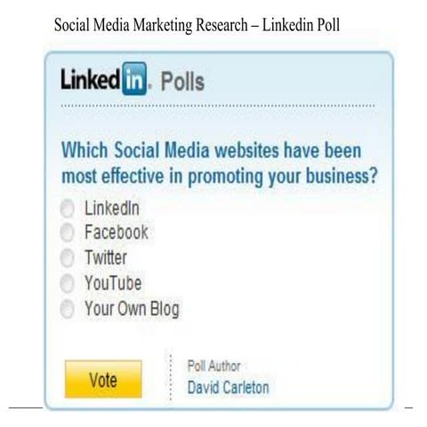 Linkedin Poll Results, Linkedin Training   Social Media Marketing Research   ...