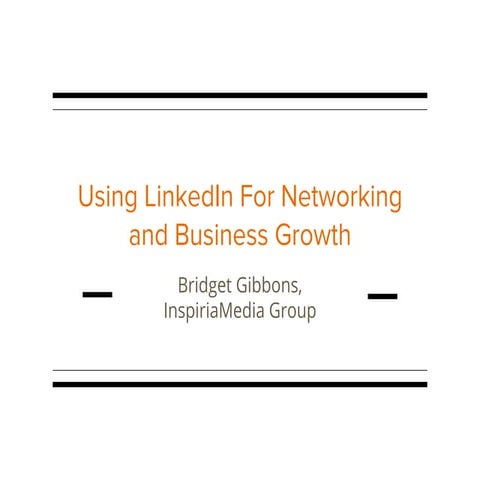 LinkedIn Training IFMA Fall 2016