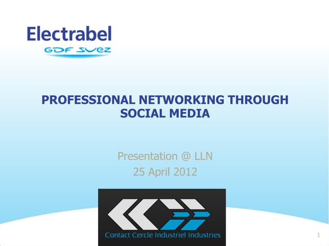 Social Media Training 2012 for CCII