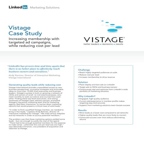 Vistage Case Study