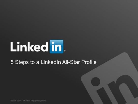5 Steps to an All-Star LinkedIn Profile Webinar