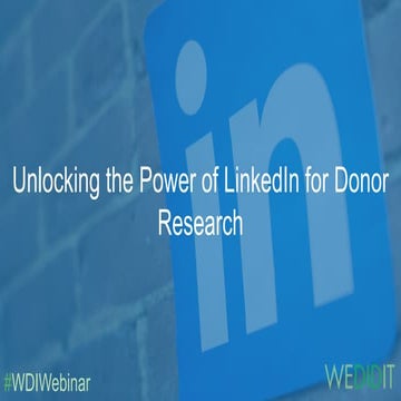 Unlocking the Power of LinkedIn for Donor Research
