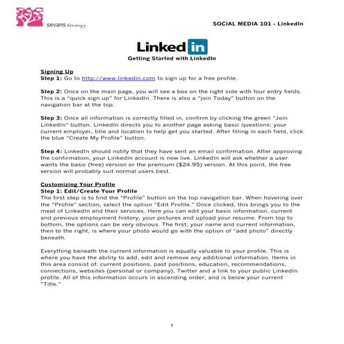 Getting started with LinkedIn