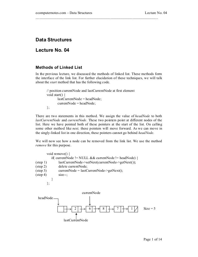 computer notes - Linked list