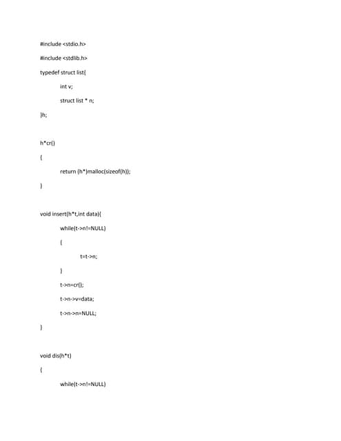 Linked list searching deleting inserting
