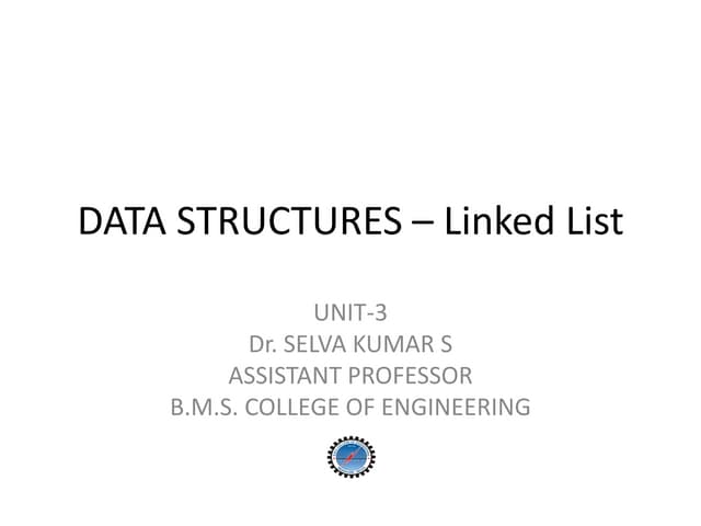 Document on Linked List as a presentation | PPT