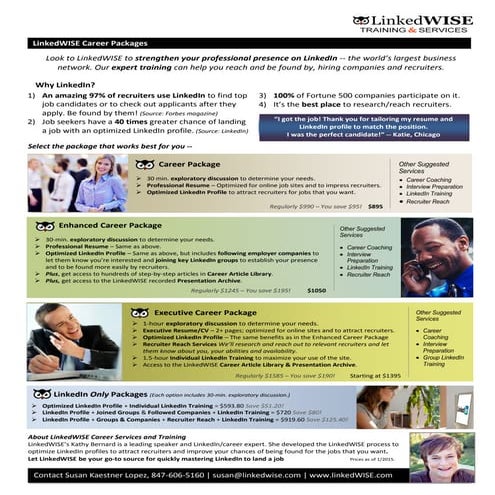 LinkedWISE Career Packages