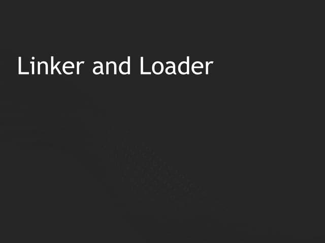 Linker and loader   upload