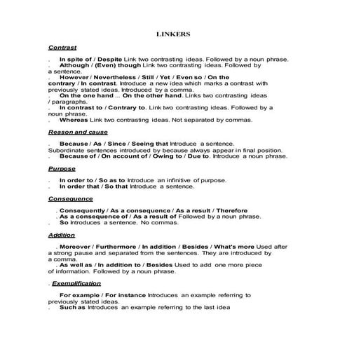 Linkers and connector