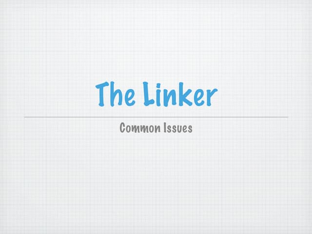Linker Wisdom