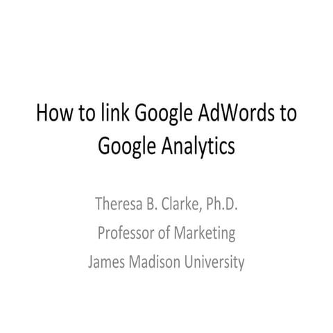 Linking AdWords to Analytics